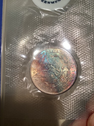 1878-CC Morgan silver dollar NGC MS62 * GSA SOFT PACK RAINBOW MORGAN DOLLAR - Picture 4 of 9
