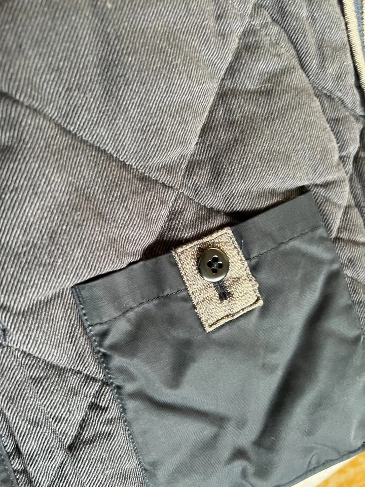 J. Crew mens size medium VEST Full Zip LINED Quilted Military  Navy sussex - Image 4 of 4