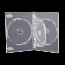 Clear STANDARD 4 Discs DVD Cases Box 14MM 4 DVD Holder Flip Sleeves Carry Case