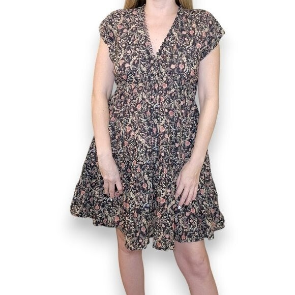 doen black floral dress Madelynne Dress - Black