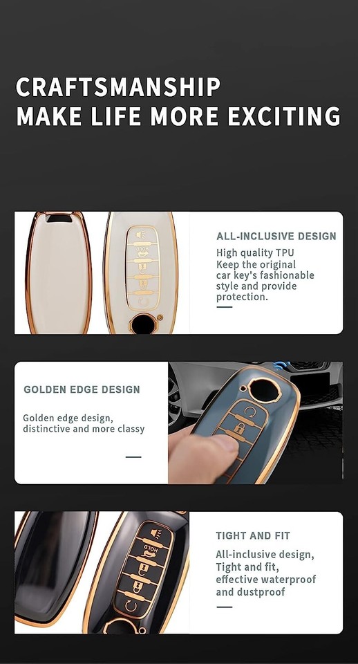 Fit Nissan Altima Murano Sentra Rogue 5 Button Remote TPU Key Fob - Foto 3