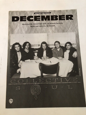 Collective Soul GUITAR TAB sheet music DECEMBER (1995) 6 pages (VG+ shape)
