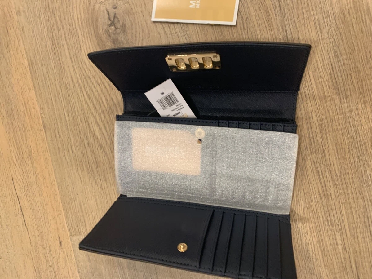 MICHAEL KORS PEBBLEDLEATHER KARSON CONTINENTAL FLAP WALLET