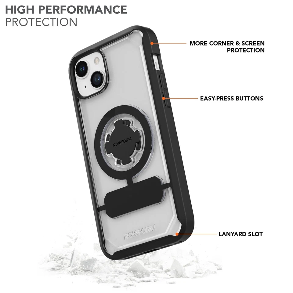 Rokform Crystal Case For Apple iPhone 15 Plus - MagSafe & Wireless Charging - Image 2 of 4