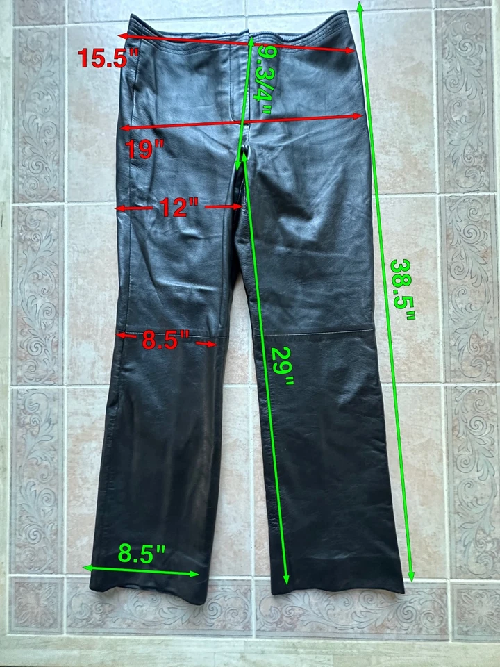 AK Anne Klein Leather Black  pants Women size 10 - Image 2 of 4