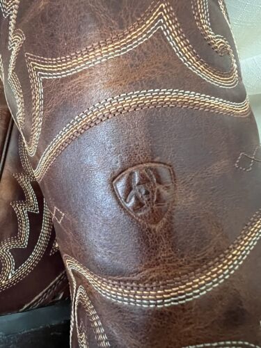 Ariat Heritage Womens 10B Cowboy Brown Boots Caramel Style 10005908 NEW - Picture 7 of 12