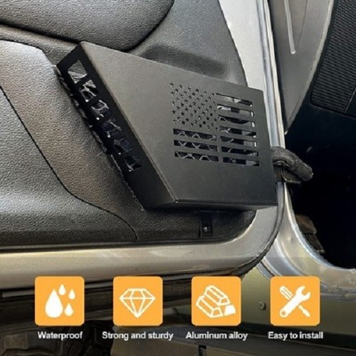 2-piece Metal Front Door Storage Box for 2007-2018 Jeep Wrangler JK JKU 2/4 Door - Picture 10 of 11