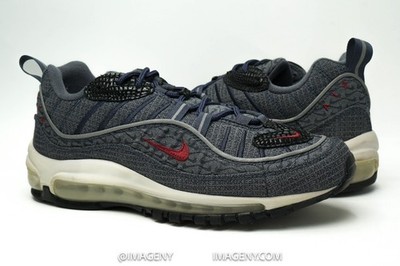 NIKE AIR MAX 98 USED SIZE 7 THUNDER BLUE TEAM RED 924462 400