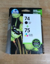 Genuine HP 74 75 Ink Cartridge Combo-for HP Models See Photos Expired June 22