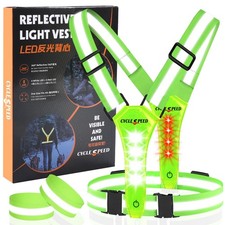 CYCLESPEED Led Reflective Vest Running Gear, Light Up Vest for Night Walking,...