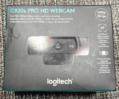 New Logitech C920s Pro HD Webcam 1080p 30fps Autofocus Privacy Shutter Sealed