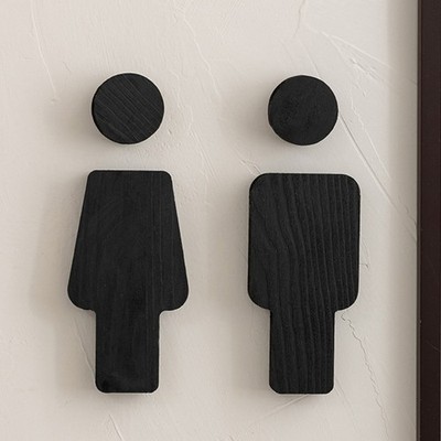 Elegant Bathroom Door Plaques Bathroom Indicators Men and Women Toilet Sign