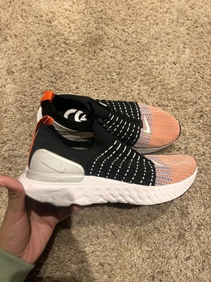 Nike React Phantom Run Flyknit 2 Running Shoes Sneakers Mens Size 6.5 Orange
