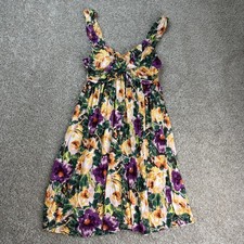 Candies Dress Womens Small Floral Sleeveless Sweetheart Smocked Short Sundress