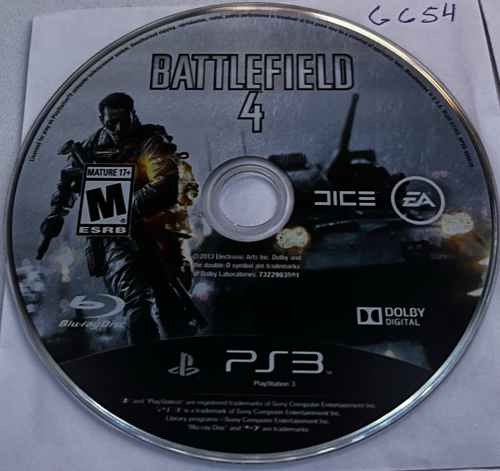 Battlefield 4 PlayStation 3 Ps3 Disc Only #G654