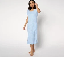 Cuddl Duds Women's Dress Sz M Cottonwear+ Midi Lounge Brown A634030