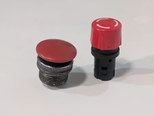 Lot of 2: red emergency machine stop push and twist button switch modules