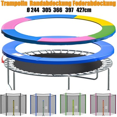 Trampolin Sicherheitsnetz / Randabdeckung Ø244 305 366 397 427cm für 6/8 Stangen