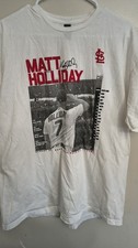Gilden St Louis Cardinals Matt Holliday White T-Shirt XL Edwards Jones Promo