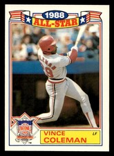 1989 Topps Glossy All-Stars #17 Vince Coleman St. Louis Cardinals MINT