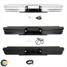 Rear Step Bumper Assembly For Ford F-150 F-250 Bronco Universal Chromeblack Rear Step Bumper Assembly For Ford F-150 F-250 Bronco Universal Chromeblack