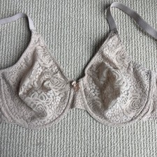Wacoal Lace Bra Underwire 38D STYLE Halo Lace 851205 Nude underwire