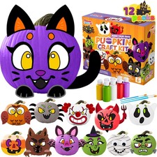 Klever Kits Halloween Craft Pumpkin Decorating Kit, Arts Activities Party Sup...