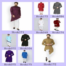 Mens Kurta only Bollywood Design Kurta Traditional Mens Cotton Ethnic Classic St