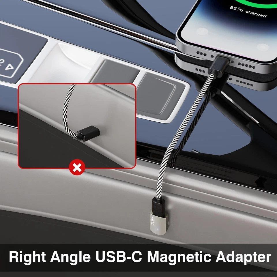 240W USB C Magnetic Adapter 2 Pack, with 4 Connectors, Right Angle USB-C Male... - Image 4 of 4