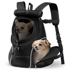 YUDODO Dog Front Carrier Backpack with Sunshade Hood, 2 Head-Out Front  Side 
