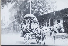Ekka (One Horse Carriage) Benares, India, Victor Magic Lantern Glass Slide