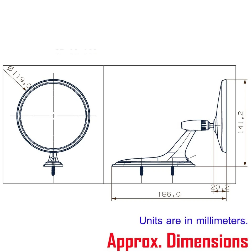 1958–1963 Aston Martin DB4 GT Zagato COUPE CHROME SIDE VIEW MIRROR ALLOY PAIR - Image 3 of 4