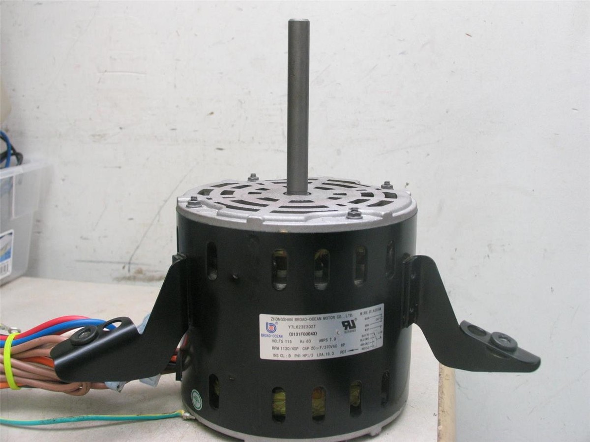 Zhongshan Broad-Ocean 0131F00043 Blower Motor Y7L623E202T 1/2HP