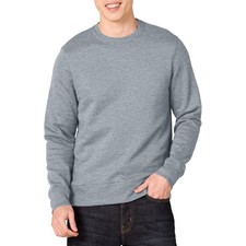 Amazon Essentials Men's Crewneck Fleece Sweatshirt, Light Grey Heather, X-Large