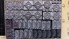 Antique Letterpress border, Corners, line ends, Bullets  up to 36pt  Type U41