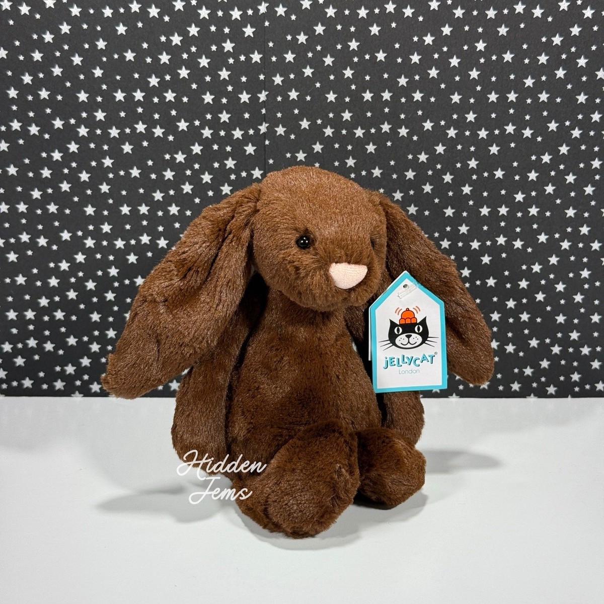 AUTHENTIC❣️Jellycat Small Bashful Chocolate Bunny - nwt, retired