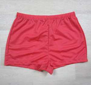 Vintage 60s 70s High Rise Hot Pants Shorts MOD Disco Polyester Coral-Pink