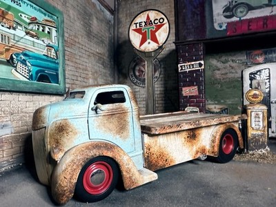 1947 FORD COE Rat Rod Rusty Weathered Jada 1/24 Diecast