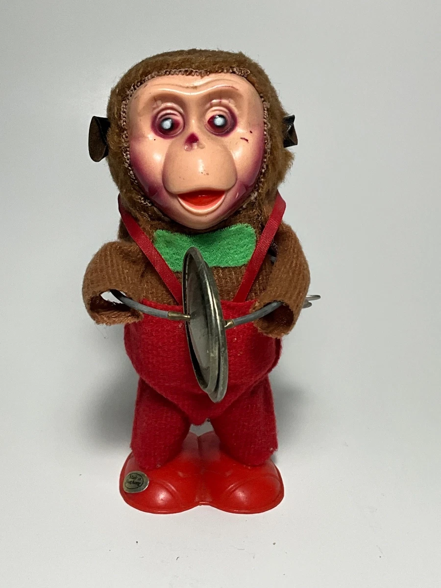 Jouet mécanique ancien singe automate Musical Clockwork Monkey with Cymbals