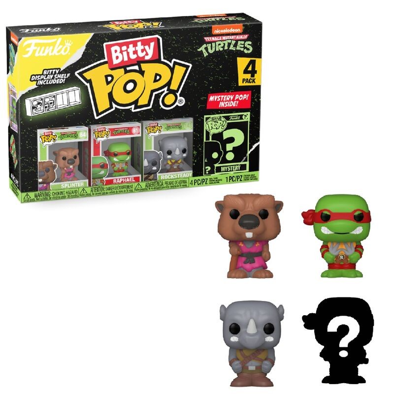 Funko Pop! Las Tortugas Ninja - Raphael, Splinter, Rocksteady y ¿?