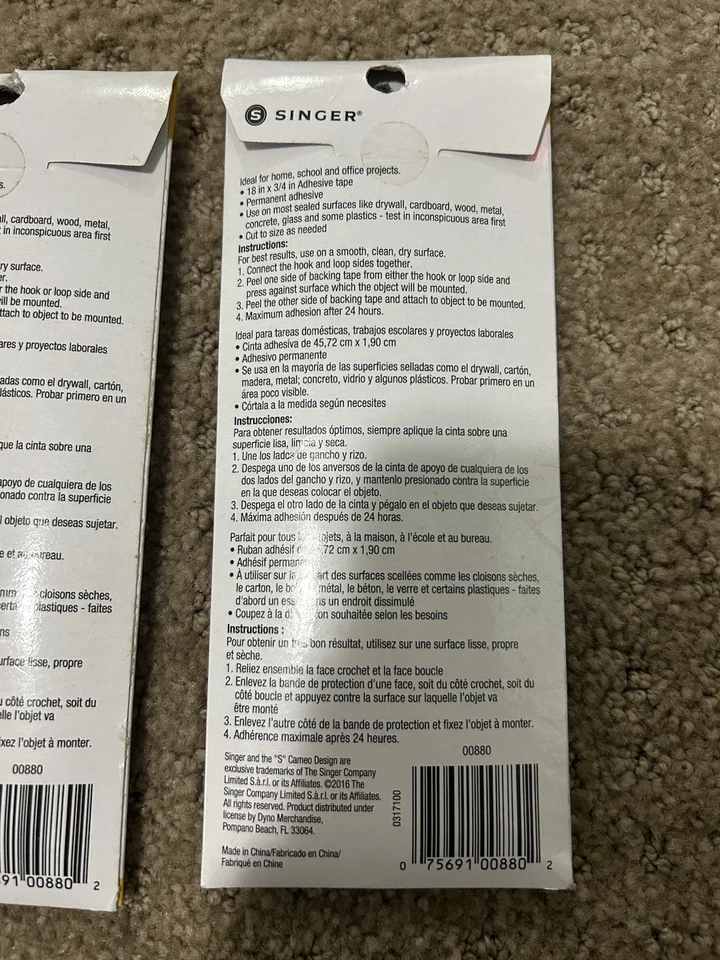 Singer Hook & Loop Tape With Adhesive Back 18 inches by ¾ inch 45.7 cm x 1.9 cm - Image 3 of 4