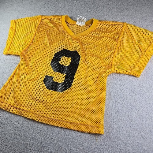 Champro Sports Number 9 Football Jersey Youth Medium Yellow Sports Mesh - Picture 11 of 15