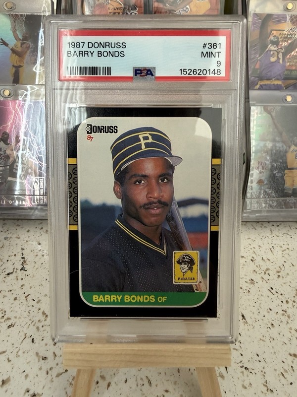 Donruss 1987 Barry Bonds Rookie Base Set Pirates #361 PSA 9 Baseball Card