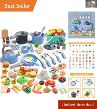 Comprehensive 130-Piece Cooking Playset for Kids - Develop Imagination & Skills