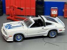 1978 78 Ford Mustang II King Cobra White/Blue Opening Hood 1/64 Scale