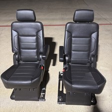 18 Gmc Yukon Denali Xl Rear Second Row Seat Set Pair Black Leather With Power