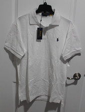 Polo Ralph Lauren Polo Shirt XL Men's White / Navy Short Sleeve 100 Cotton NWT