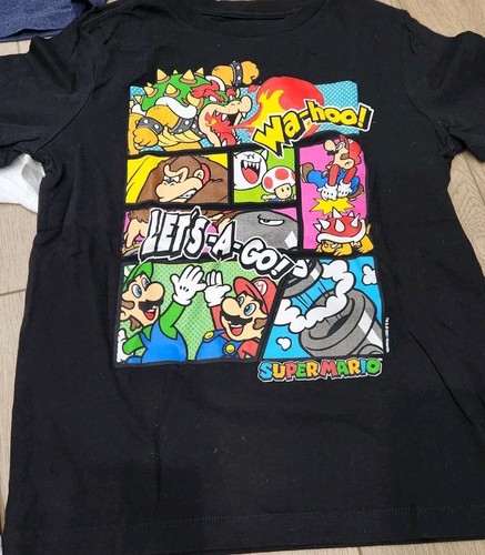 Nintendo Super Mario Kart Luigi Bowser Lot Of 5 Kids Graphic Tshirts Size 5/6/7 - Picture 4 of 8