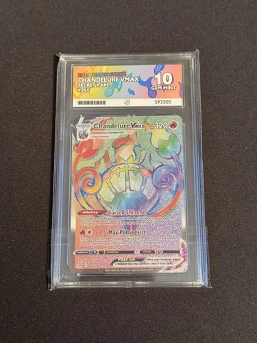 Pokemon TCG - Chandelure VMAX 265/264 Fusion Strike Rainbow Ace 10