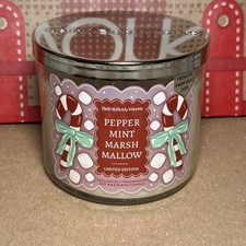 Bath  Body Works Peppermint Marshmallow 3-Wick Scented Candle Large 14.5oz